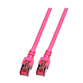 RJ45 Пач корда екранирана S/FTP, Категория 6, LSZH, розова  - 1