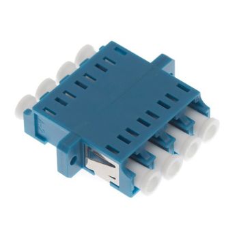 LC оптичен адаптер, четворен, сингъл мод - син