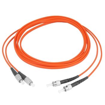 FC-ST пач корда, дуплекс, мултимод OM2, 3 мм, оранжева